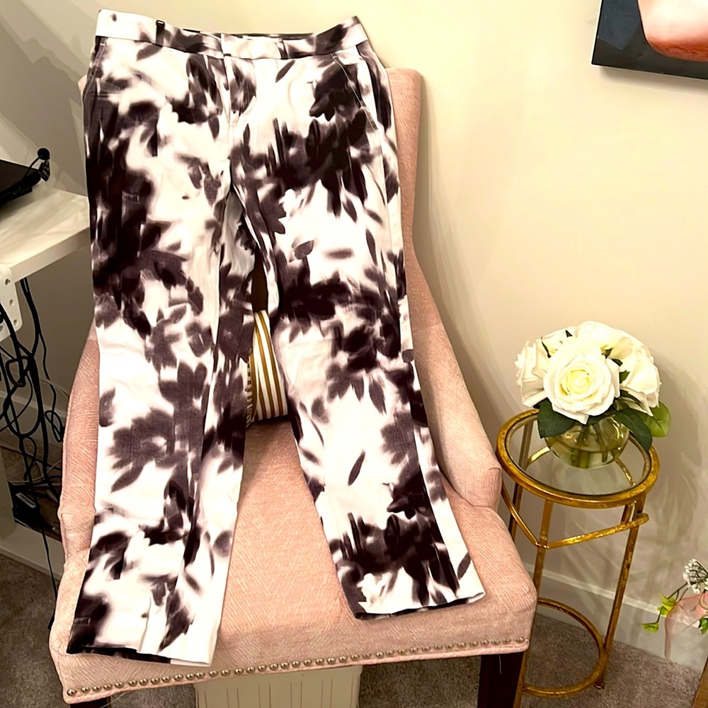 Banana Republic pants in ink spots print.